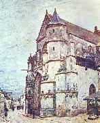 Alfred Sisley, Church at Moret after the Rain